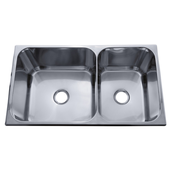 Double Rectangle (23 1/4" x 13 1/4") Stainless Steel Sink