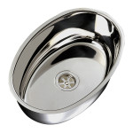 Oval (15 1/2" x 11") Stainless Steel Sink