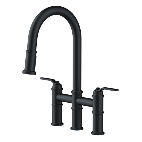 Kinzie- 2 Handle Bridge Pull-Down Kitchen Faucet